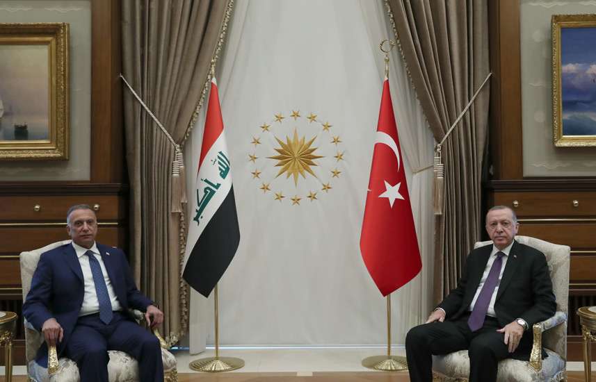 Erdoğan receives Iraqi PM al-Kadhimi at the Presidential Complex